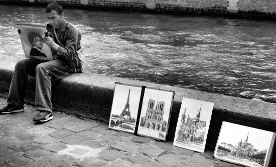 eiffel tower painting